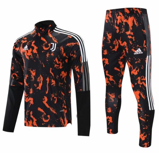 Juventus Orange Black Training Kits Sweatshirt with Pants 2020/21